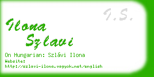 ilona szlavi business card